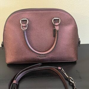 Coach metallic Purple Satchel